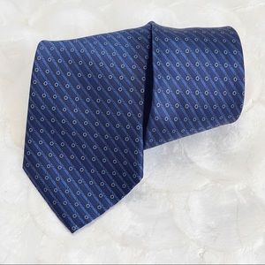 Arrow Navy Blue Striped Polkadot Geometric Mens Silk Tie Wedding